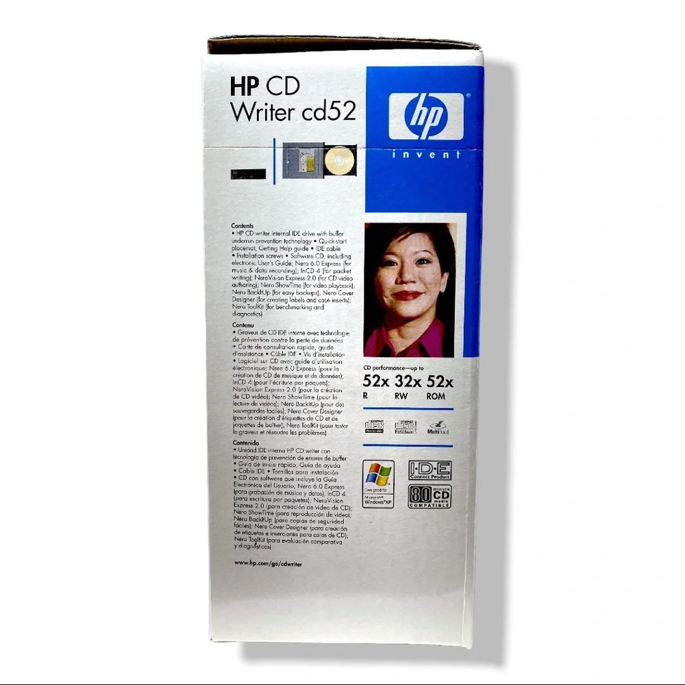 HP CD Writer CD52 New in Box CD52ri w/Arcsoft Greeting Card Creator